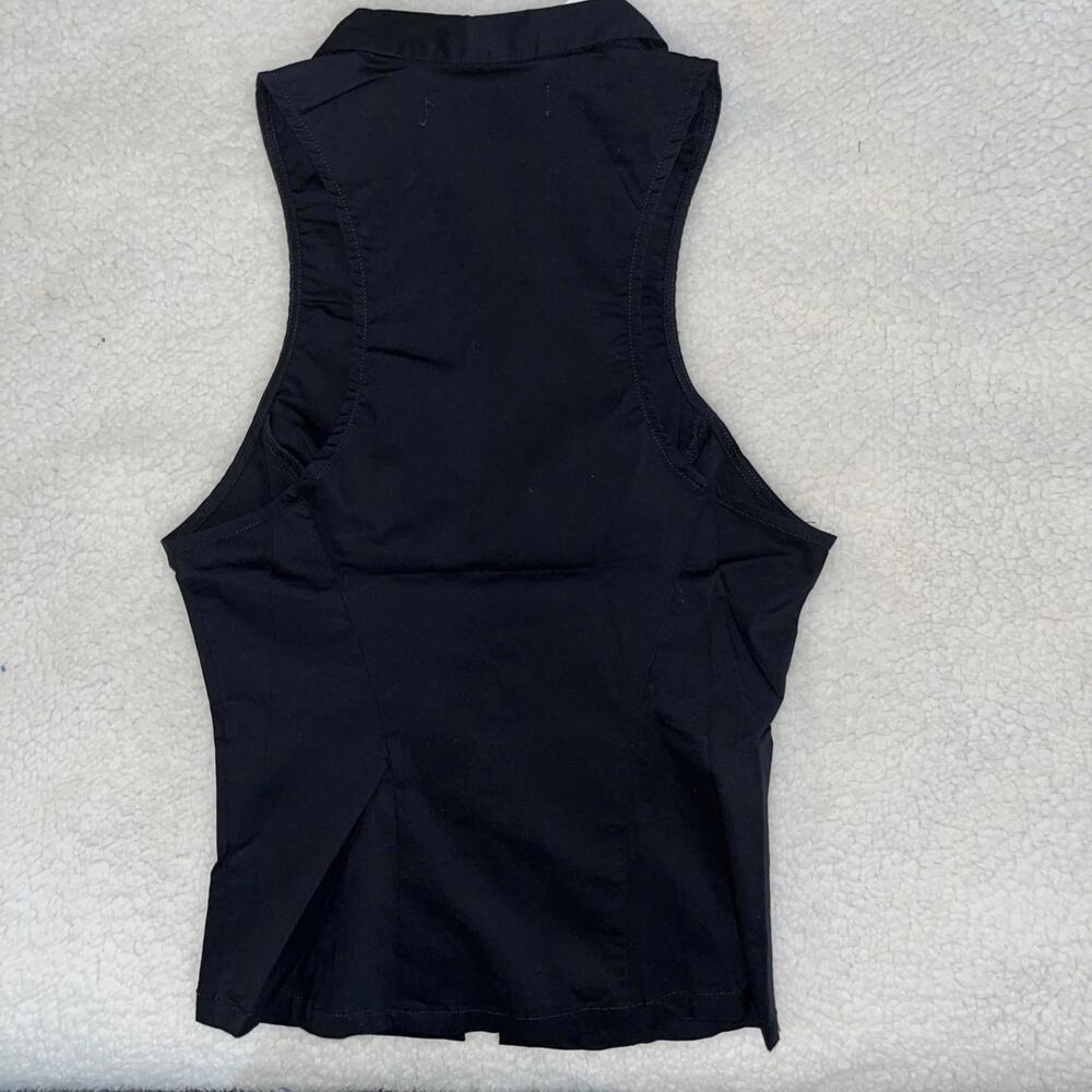 Urban Outfitters Women’s Sleeveless Button Front Collared Black Blouse XXS - Picture 6 of 11